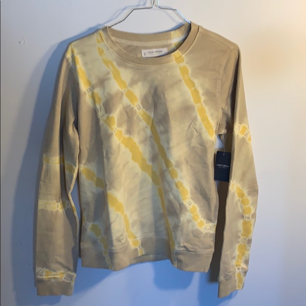 Lucky Brand Tie Dye Crew Neck Sweatshirt - Picture 1 of 7
